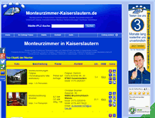 Tablet Screenshot of monteurzimmer-kaiserslautern.de